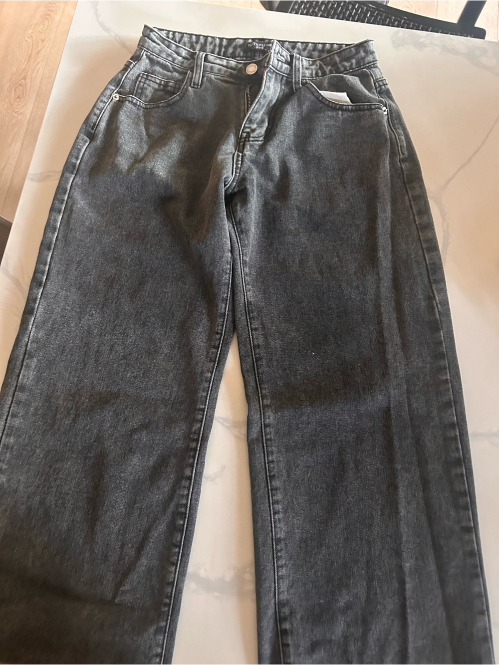 Pretty little thing petite girls jeans Wide-Leg Jeans - Classic Casual Style